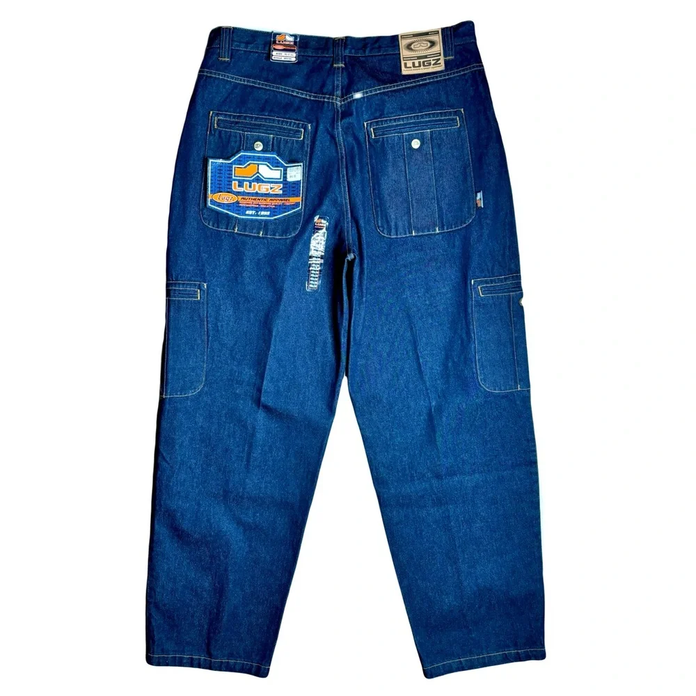 Vintage Dead Stock Y2K LUGZ Baggy Fit Cargo Denim Jeans